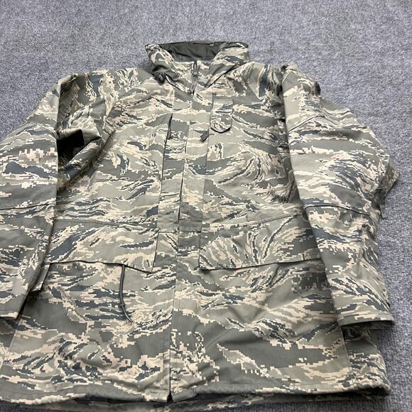 USAF Parka Jacket Mens Small Short Camouflage Gore-Tex APECS Waterproof Military - Picture 5 of 11